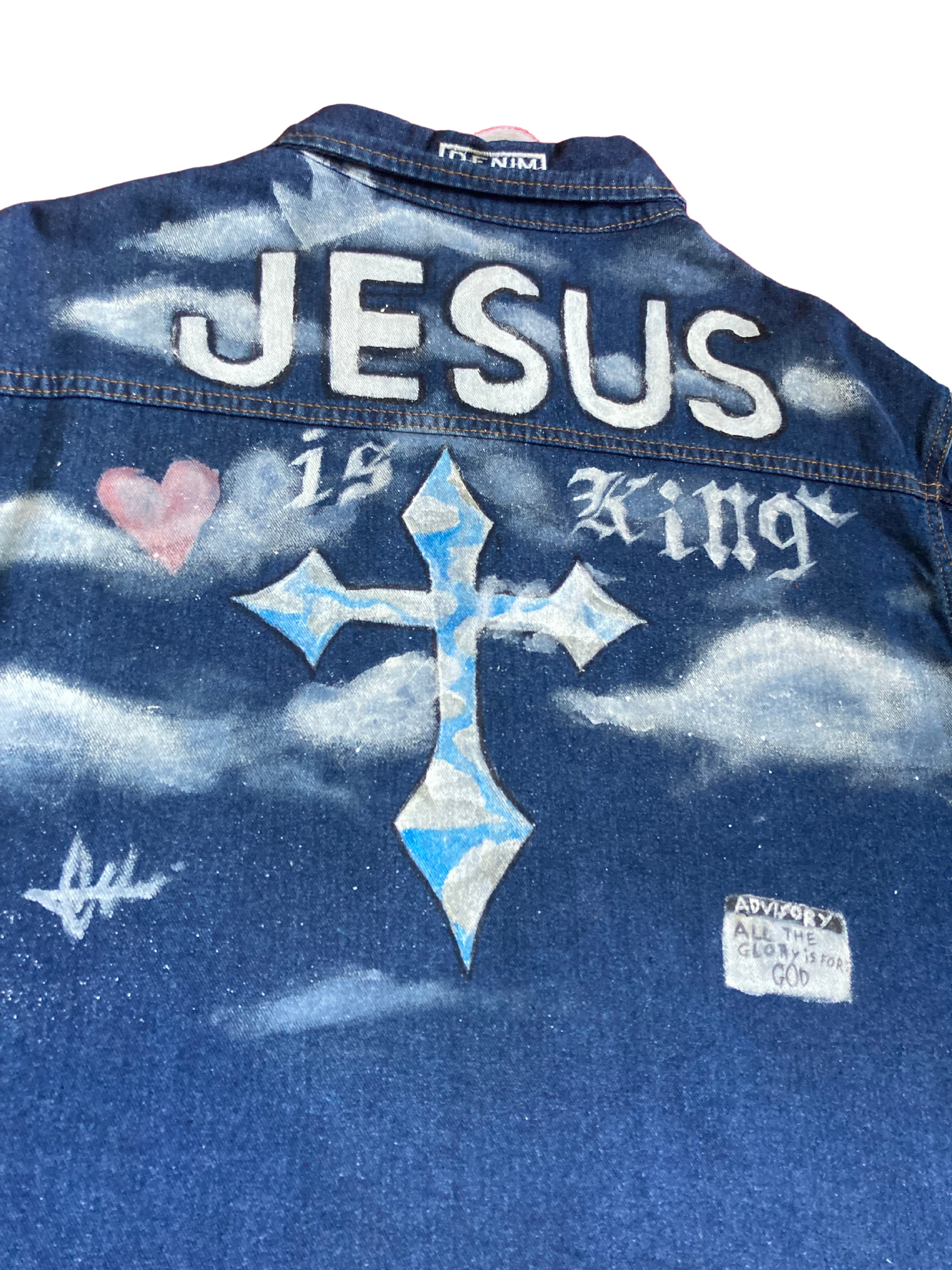 JESUS IS KING DENIM JACKET 👑