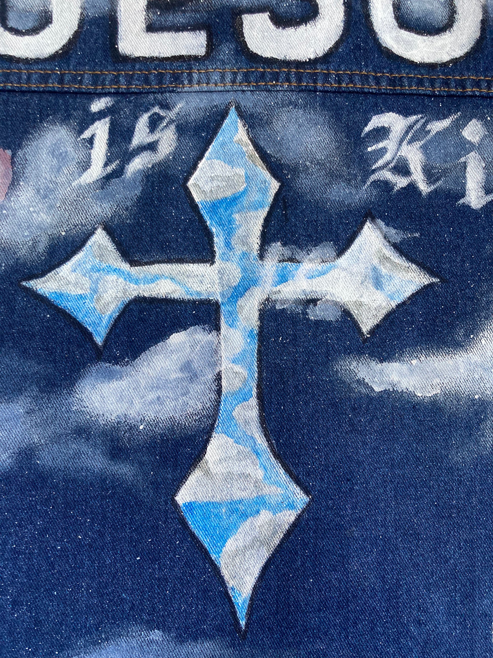 JESUS IS KING DENIM JACKET 👑